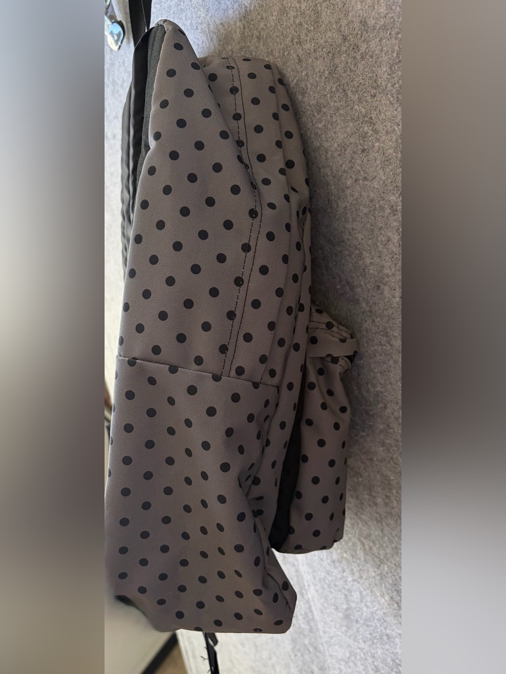 Jansport Digibreak Gray Backpack with Black Polka Dots - Picture 5 of 13
